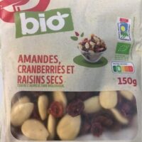 Amandes, cranberries and Raisins Dried