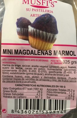 Mini magdalenas marmol Mini magdalenas marmol