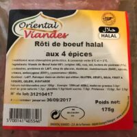 Rôti from  Beef Halal with 4 epices