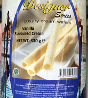 Designer Series Luxury Cream Wafers Vanilla Flavored Cream