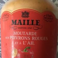Mustard with poivrons Reds and l'ail