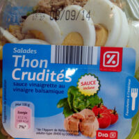 Salades thon crudités