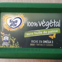Fruit d'Or 100% Végétal Without Palm Oil
