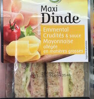 Maxi Turkey Emmental with raw Vegetables & Sauce Mayonnaise allégée