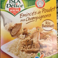Emincés from Chicken with Mushrooms riz basmati