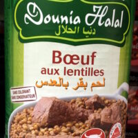 Beef with lentilles