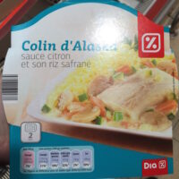Colin d'Alaska Sauce Lemon and son riz safrand