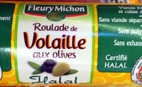 Roulade from Poultry with Olives, Halal