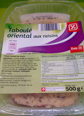 Taboulé Oriental with Raisinss Taboulé Oriental with Raisinss