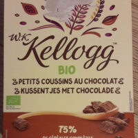 W.K Kellogs Bio Small coussins Chocolat