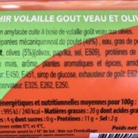 Cachir veau Olives