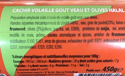 Cachir veau Olives Cachir veau Olives