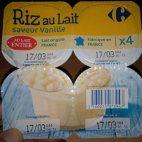 riz au lait saveur vanille