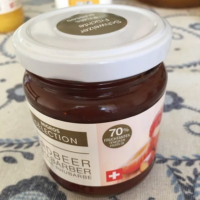 Jam Strawberryrhubarbe Confiture fraise rhubarbe