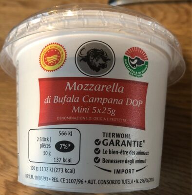 Mozzarella Cheese from Buffalo Campana DOP Mozzarella di Bufala Campana DOP