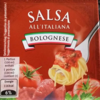 Salsa all’Italian Bolognaise Salsa all'italiana Bolognaise