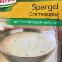 Spargel Cremesuppe with Schnittlauch verfeinert