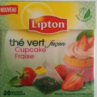 Tea Green façon cupcake Strawberries
