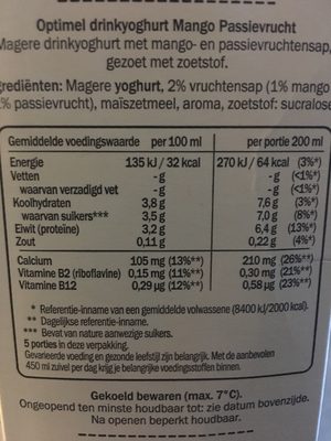 Mango Passionsfrucht Drink , Optimel Mango Passionsfrucht Drink , Optimel