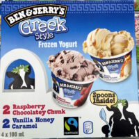 Greek Style Frozen Yogurt (Raspberry Chocolatey Chunk – Vanilla Honey Caramel) Greek Style Frozen Yogurt (Raspberry Chocolatey Chunk - Vanilla Honey Caramel)
