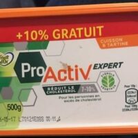 Margarine Pro Activ Fruit d'Or Cuisson and Tartine