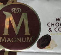 Lody z sosem kawowym o smaku ciasteczkowym (6,5%) oblane białą czekoladą (29%) z kawałkami ciasteczek (4%). Lody z sosem kawowym o smaku ciasteczkowym (6,5%) oblane białą czekoladą (29%) z kawałkami ciasteczek (4%).